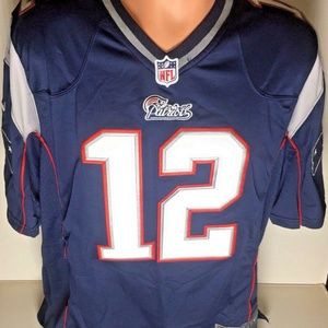 Brady 12 Patriots Stitched Nike XL Football Jersey